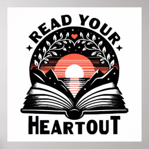 Leseliebhaber Lies Dein Herz Heraus Buch Nerd Poster