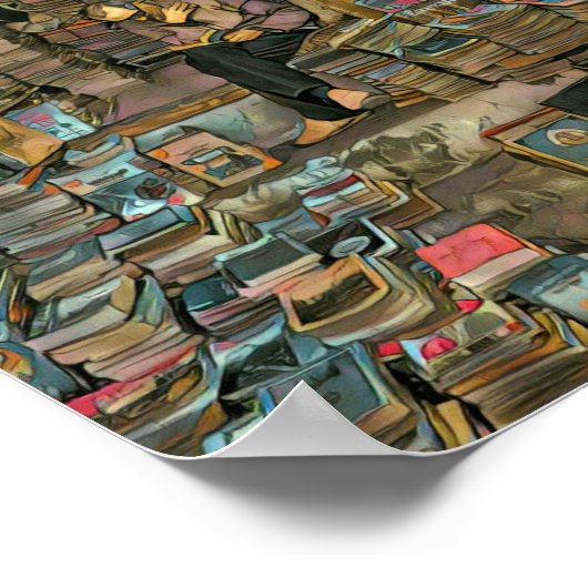 Leseliebte Geschenke für Bibliothekare Poster (Ecke)