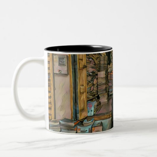 Leseliebte Geschenke für Bibliothekare Zweifarbige Tasse (Links)
