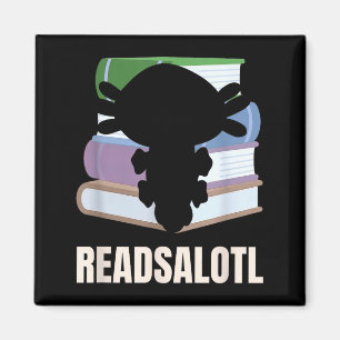 Leselotter lustiger Leser Liebhaber Axolotl Bücher Magnet