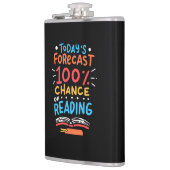 Lesen - 100% Chance auf Lesen Flachmann (Links)