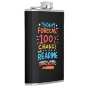 Lesen - 100% Chance auf Lesen Flachmann (Rechts)