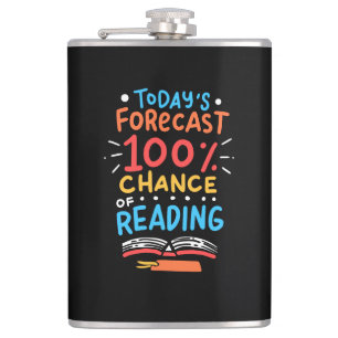 Lesen - 100% Chance auf Lesen Flachmann