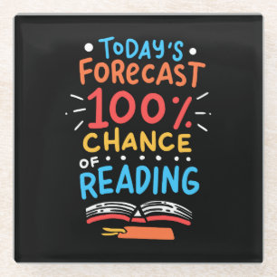 Lesen - 100% Chance auf Lesen Glasuntersetzer