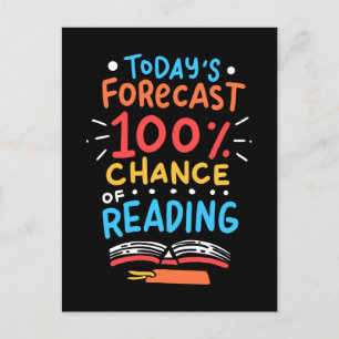 Lesen - 100% Chance auf Lesen Postkarte
