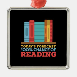 Lesen - 100% Chance, ein lustiges Buch zu lesen Ornament Aus Metall