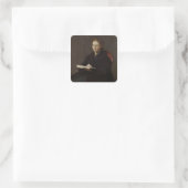 Lesen, 1863 quadratischer aufkleber (Tasche)