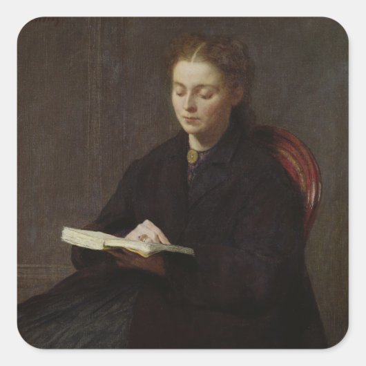Lesen, 1863 quadratischer aufkleber (Vorderseite)