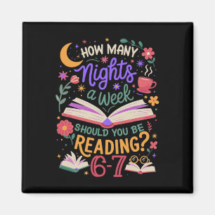 Lesen 6 7 Meme Sechs Sieben Gemütlich Lustig Büche Magnet