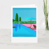 Lesen am Pool Karte (Vorderseite)