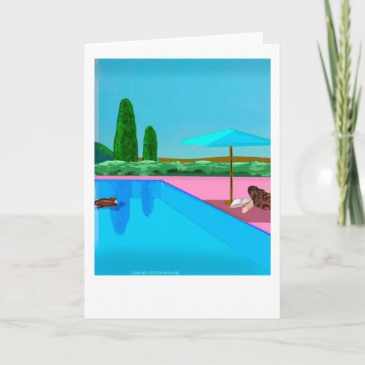 Lesen am Pool Karte (Vorderseite)