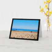 Lesen am sandigen Strand Karte (Gelbe Blume)