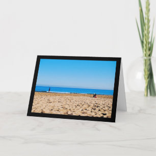 Lesen am sandigen Strand Karte