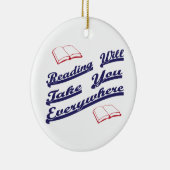 Lesen bringt Sie überall hin Keramikornament (Rechts)