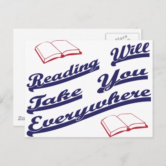 Lesen bringt Sie überall hin Postkarte (Vorne/Hinten)