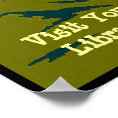 Lesen bringt uns in neue Welten. Poster (Ecke)