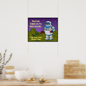 Lesen bringt uns in neue Welten. Poster (Küche)