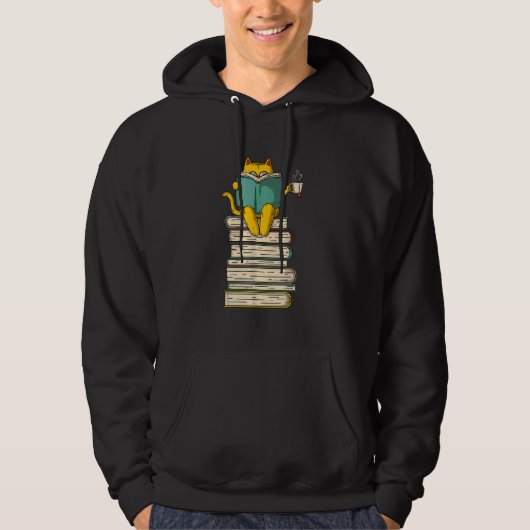 Lesen Cat Funny Book & Tee (Vorderseite)