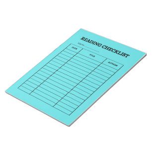 LESEN-CHECKLISTE NOTIZBLOCK