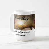 Lesen, das Abenteuer geht weiter Kaffeetasse (Vorderseite Links)