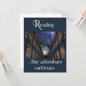 Lesen, das Abenteuer geht weiter Karte (Vorderseite/Rückseite Beispiel)