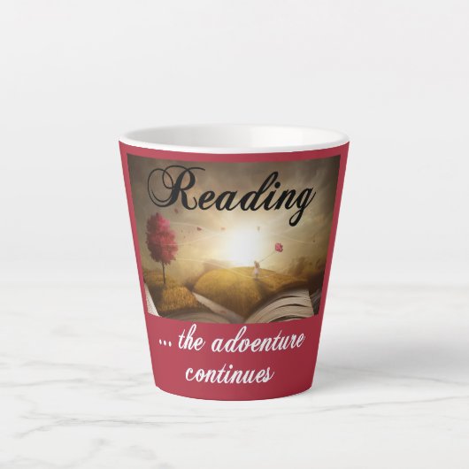 Lesen, das Abenteuer geht weiter Milchtasse (Vorderseite)