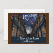 Lesen ... das Abenteuer geht weiter Postkarte (Vorne/Hinten)