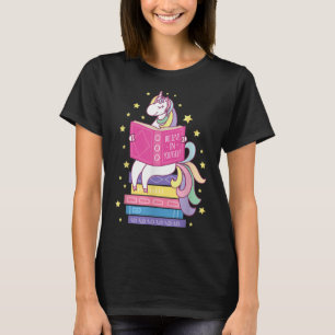 Lesen der Bibliothek Unicoron Lese-Bücher Lover Re T-Shirt