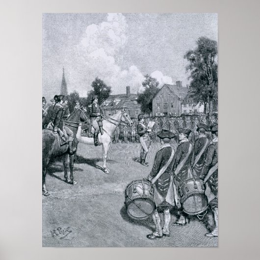 Lesen der Erklärung vor Washington Poster (Vorne)