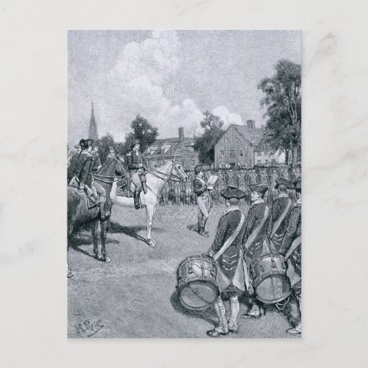 Lesen der Erklärung vor Washington Postkarte (Vorderseite)