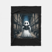 Lesen der Ghost Library Halloween Librarian Book L Fleecedecke (Vorderseite)