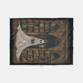 Lesen der Ghost Library Halloween Librarian Book L Fleecedecke (Vorderseite (Horizontal))
