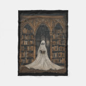 Lesen der Ghost Library Halloween Librarian Book L Fleecedecke (Vorderseite)