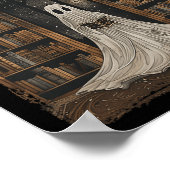 Lesen der Ghost Library Halloween Librarian Book L Poster (Ecke)