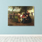 Lesen der Nachrichten Leinwanddruck (Insitu (Holzboden))