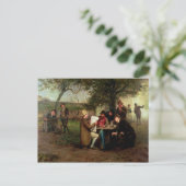 Lesen der Nachrichten Postkarte (Stehend Vorderseite)