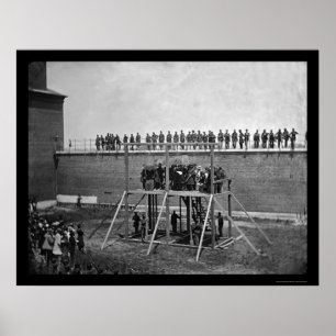 Lesen der Todesurkunde von Lincoln 1865 Poster