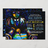 LESEN DER TORAH Bar Bat Mitzvah Einladung (Vorne/Hinten)