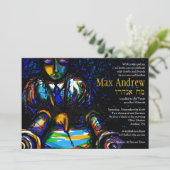 LESEN DER TORAH Bar Bat Mitzvah Einladung (Stehend Vorderseite)