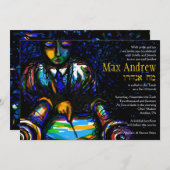 LESEN DER TORAH Bar Bat Mitzvah Einladung (Vorne/Hinten)