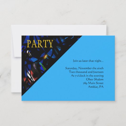 LESEN DER TORAH Bar Bat Mitzvah Party Card Einladung (Vorderseite)