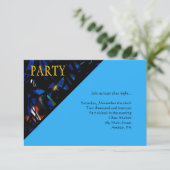 LESEN DER TORAH Bar Bat Mitzvah Party Card Einladung (Stehend Vorderseite)