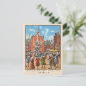 Lesen der Unabhängigkeitserklärung Boston Postkarte (Stehend Vorderseite)