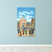 Lesen der Unabhängigkeitserklärung Leinwanddruck (Insitu (Holzboden))