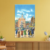 Lesen der Unabhängigkeitserklärung Leinwanddruck (Insitu (Wohnzimmer))