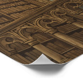 Lesen der Vintagen antiken Bücherbibliothek Kunst Poster (Ecke)