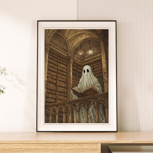 Lesen der Vintagen antiken Bücherbibliothek Kunst Poster