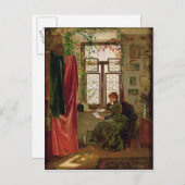 Lesen des Briefes Postkarte (Vorne/Hinten)