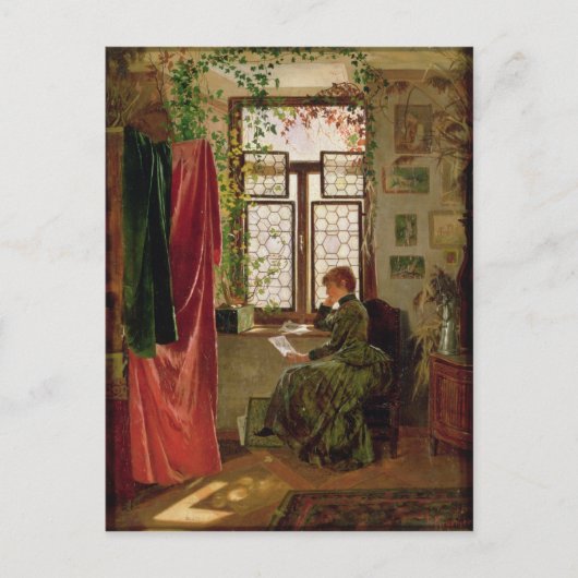 Lesen des Briefes Postkarte (Vorderseite)