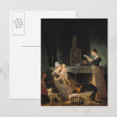Lesen des Schreibens Postkarte (Vorne/Hinten)